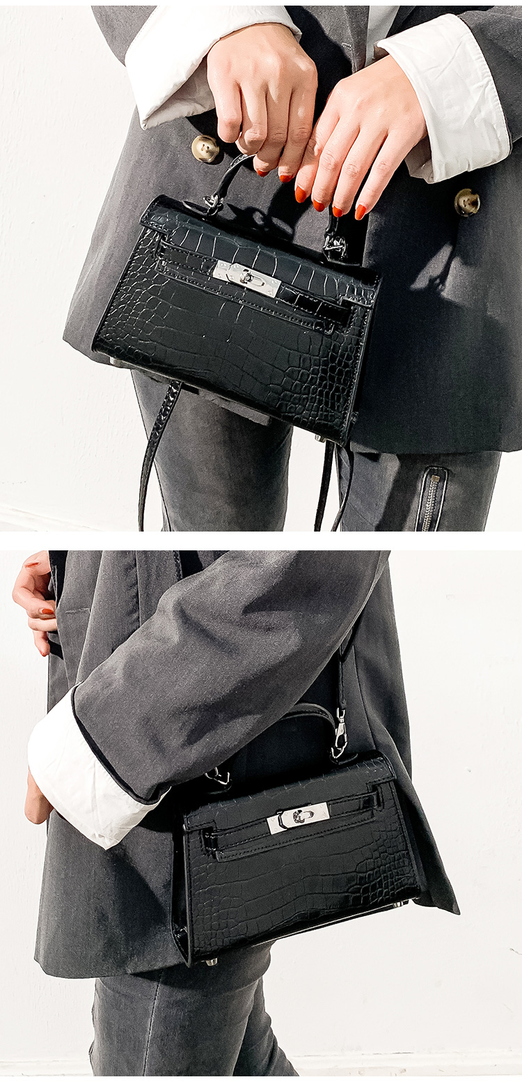 香港mackjhosel秋冬二代真皮白色mini凯莉包女2022新款手提包斜挎