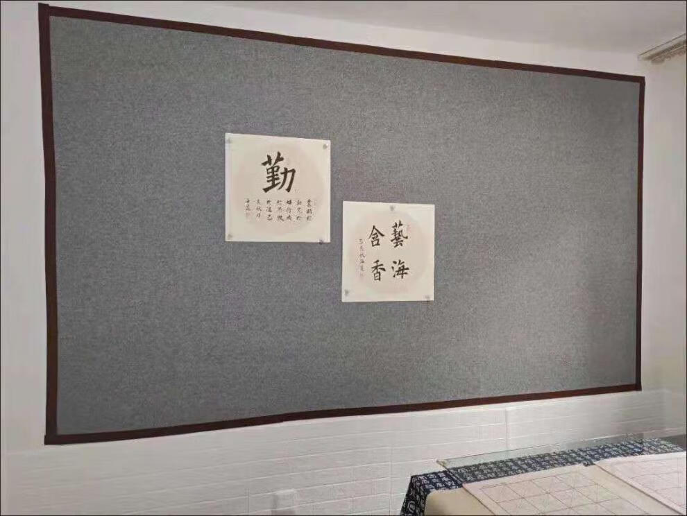 磁性毛毡墙贴吸书画带磁铁板书法美术展示教学磁铁固定国画画板墙100