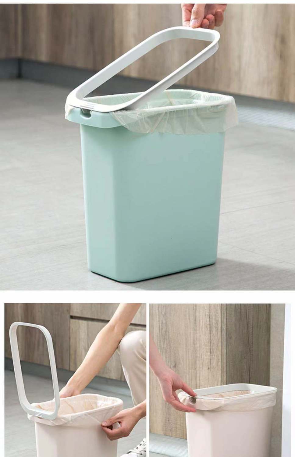 卫生间缝隙垃圾桶带盖家用厨房夹缝无盖长方形垃圾篓厕所纸篓小号摇盖