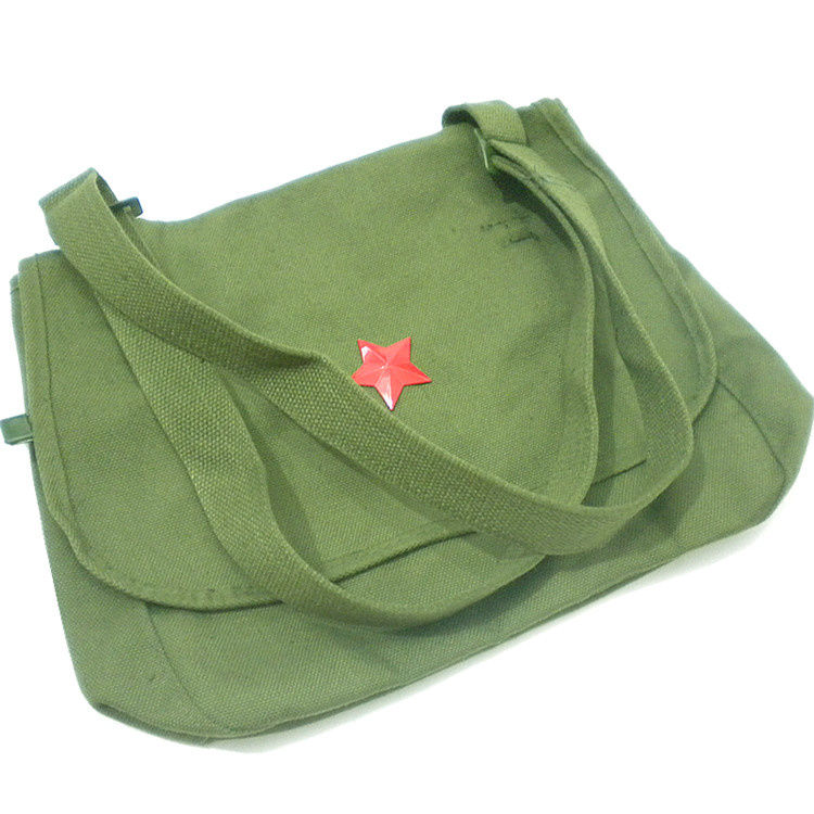 jday网红同款怀旧帆布包红军包军挎解放包包雷锋包为人民服务包红