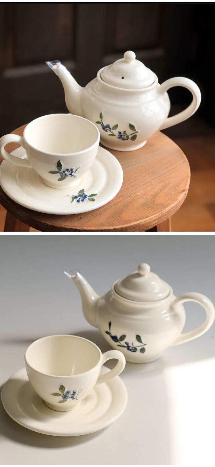 诺生集品 日本进口studio m欧式复古泡茶壶单壶 茶水分离陶瓷红茶下午