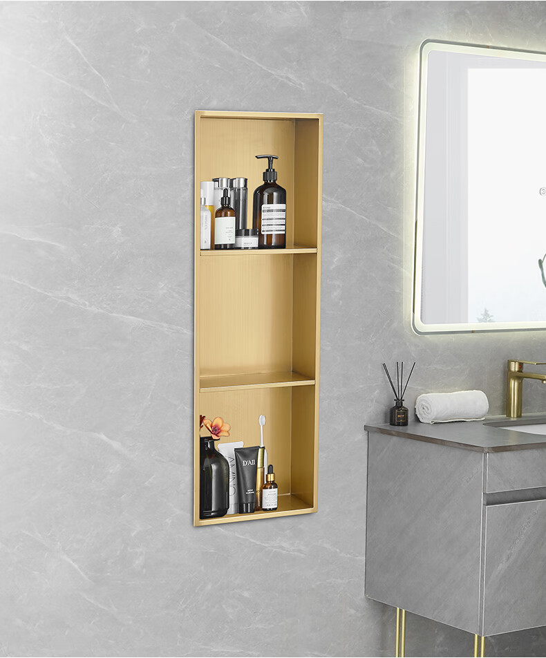 金属壁龛不锈钢壁龛嵌入式隔板卫生间浴室金属不锈钢电视壁龛盒成品铝