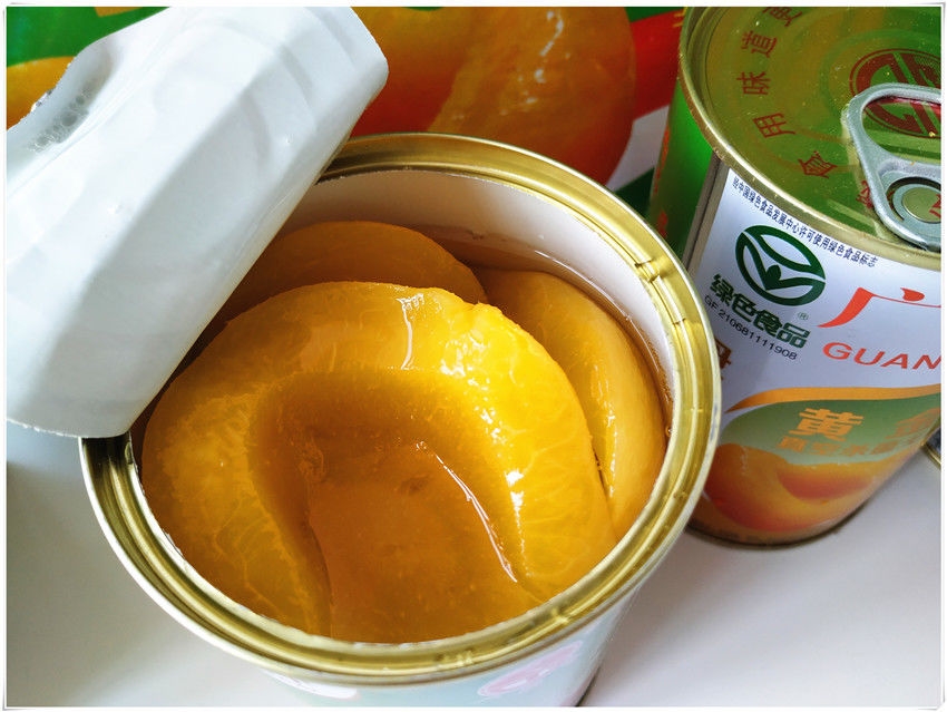 广天罐头黄桃罐头糖水冰糖桃子水果果肉罐头即食零食罐装丹东特产 9罐