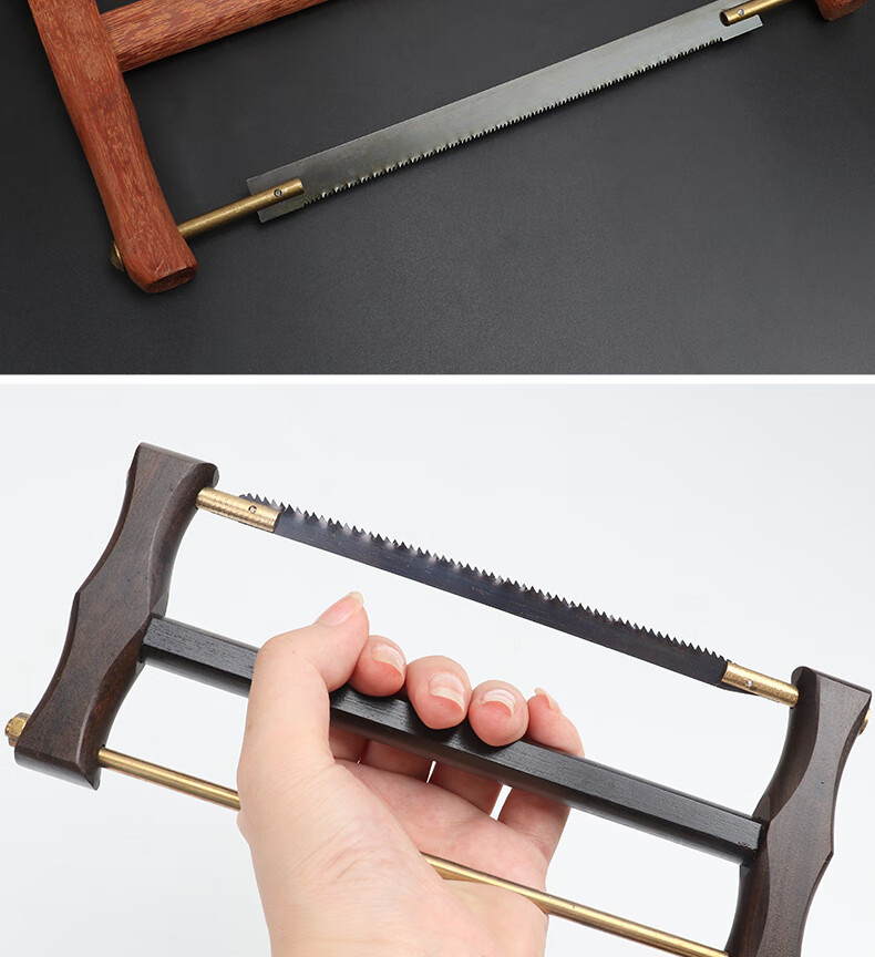 传统框锯 家用手工推拉锯多功能老式木工锯工具拉花锯小锯子锯弓 单买