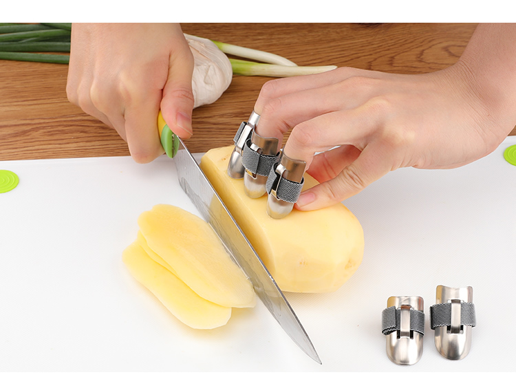 【京闪送】切菜护指器 家用防切手工具不锈钢护手器可调节切菜护指器