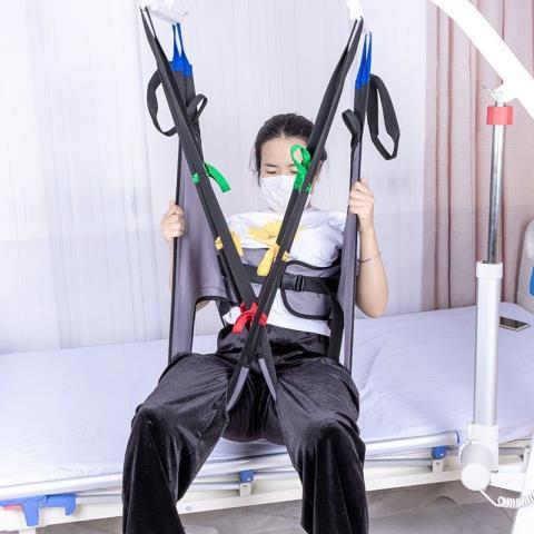 卧床老人用品移位机吊带吊兜吊具吊袋瘫痪病人瘫痪老人用品 灰色背部