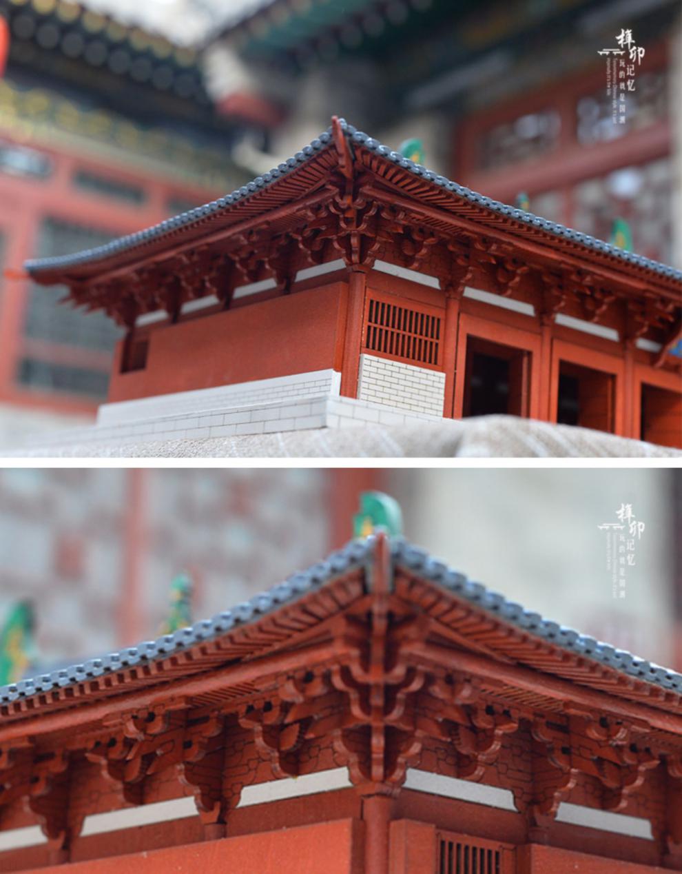 微缩的古建筑五台山佛光寺东大殿模型中国古建筑唐代微缩木质拼装手工