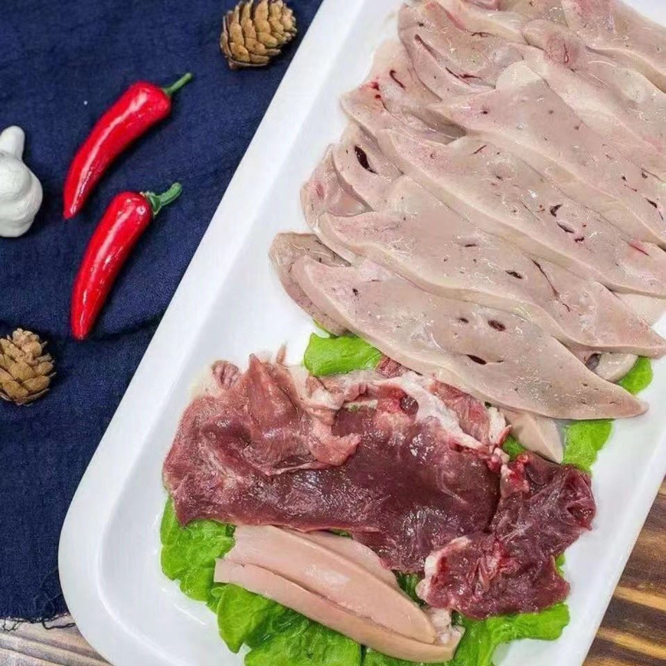 国产潮汕狮头鹅大粉肝法式肝鹅肝粉嫩现杀卤鹅肝新鲜真空包装潮菜