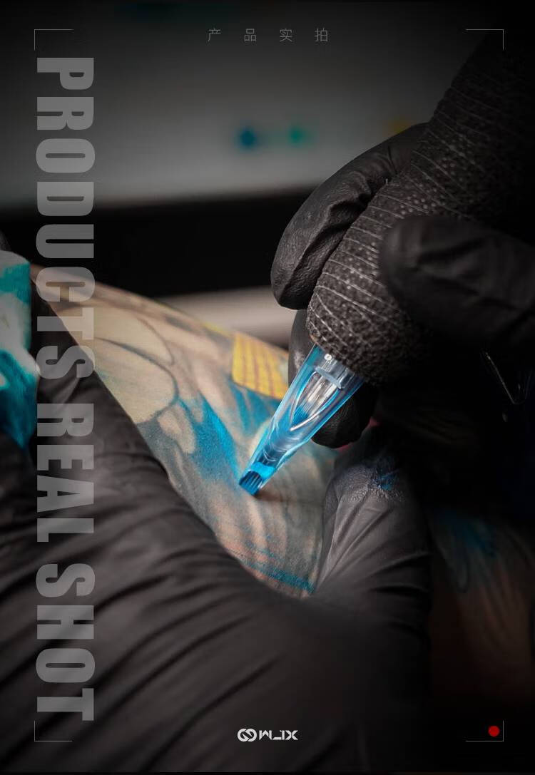 纹身针套装 wjx小蓝针纹身一体针10支装打雾针弧排rm直排m卡扣针夏安