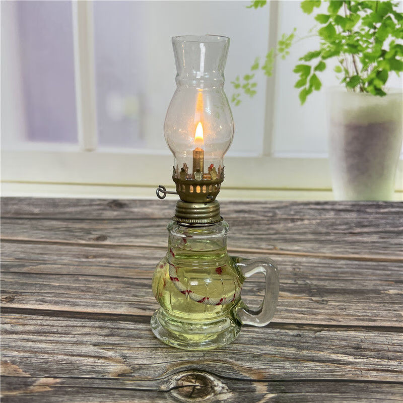 绿野客煤油灯 老油灯 老式玻璃灯罩老式煤油 灯 火水灯 野营灯 精致