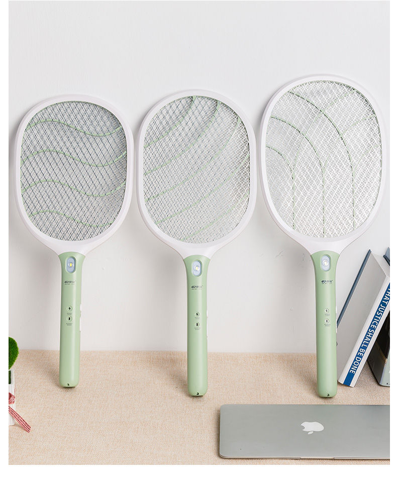 康铭电蚊拍充电式家用电苍蝇拍灭蚊拍电蚊子拍强力3835 康铭3838青色