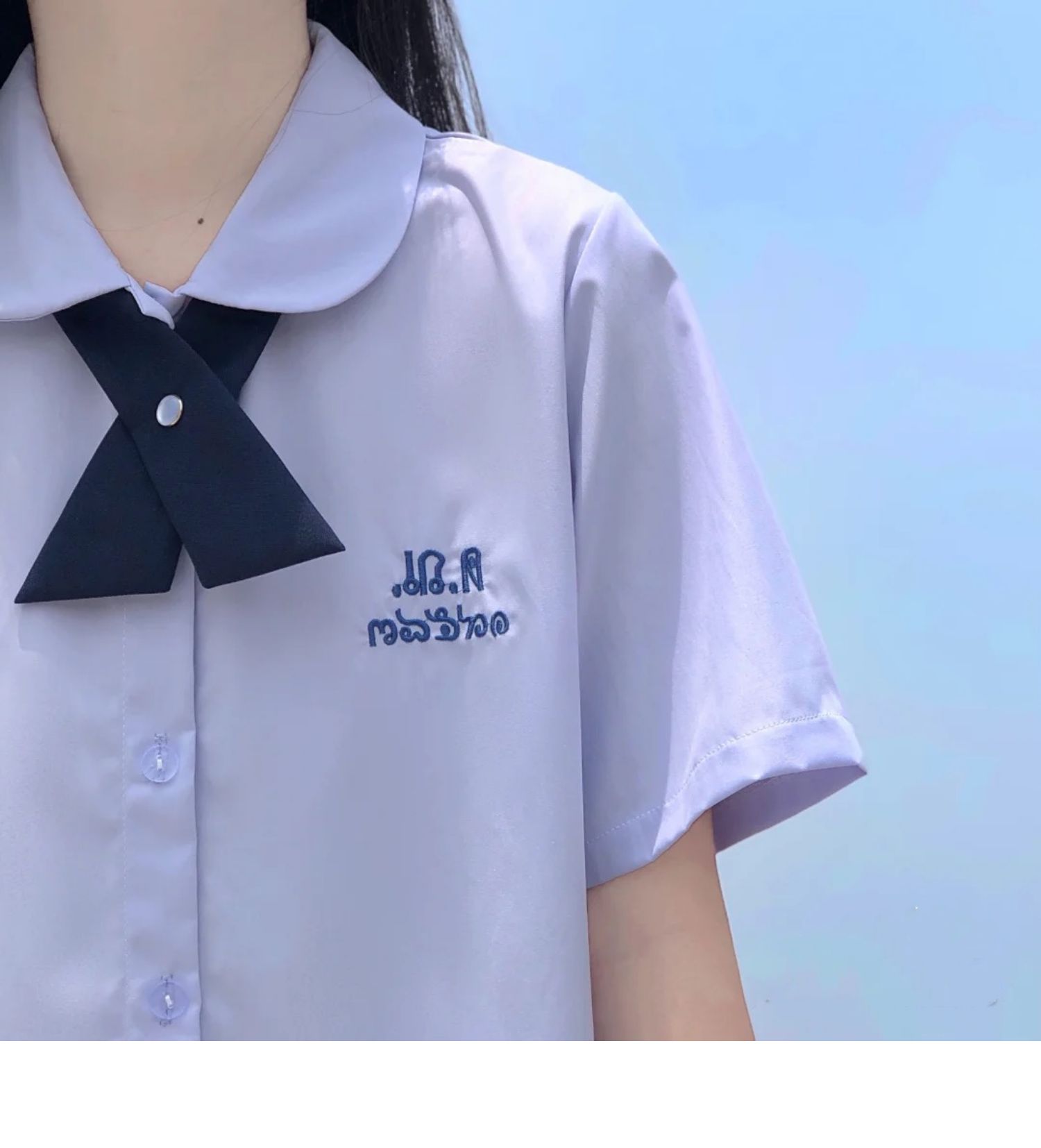 ljttyskl 商场同款轻奢泰国校服娜诺泰式禁忌女孩jk衬衫制服学院风