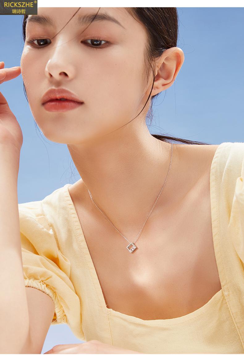 品牌项链女银小众设计感简约百搭锁骨链年新款轻奢2022吊坠高端潮流