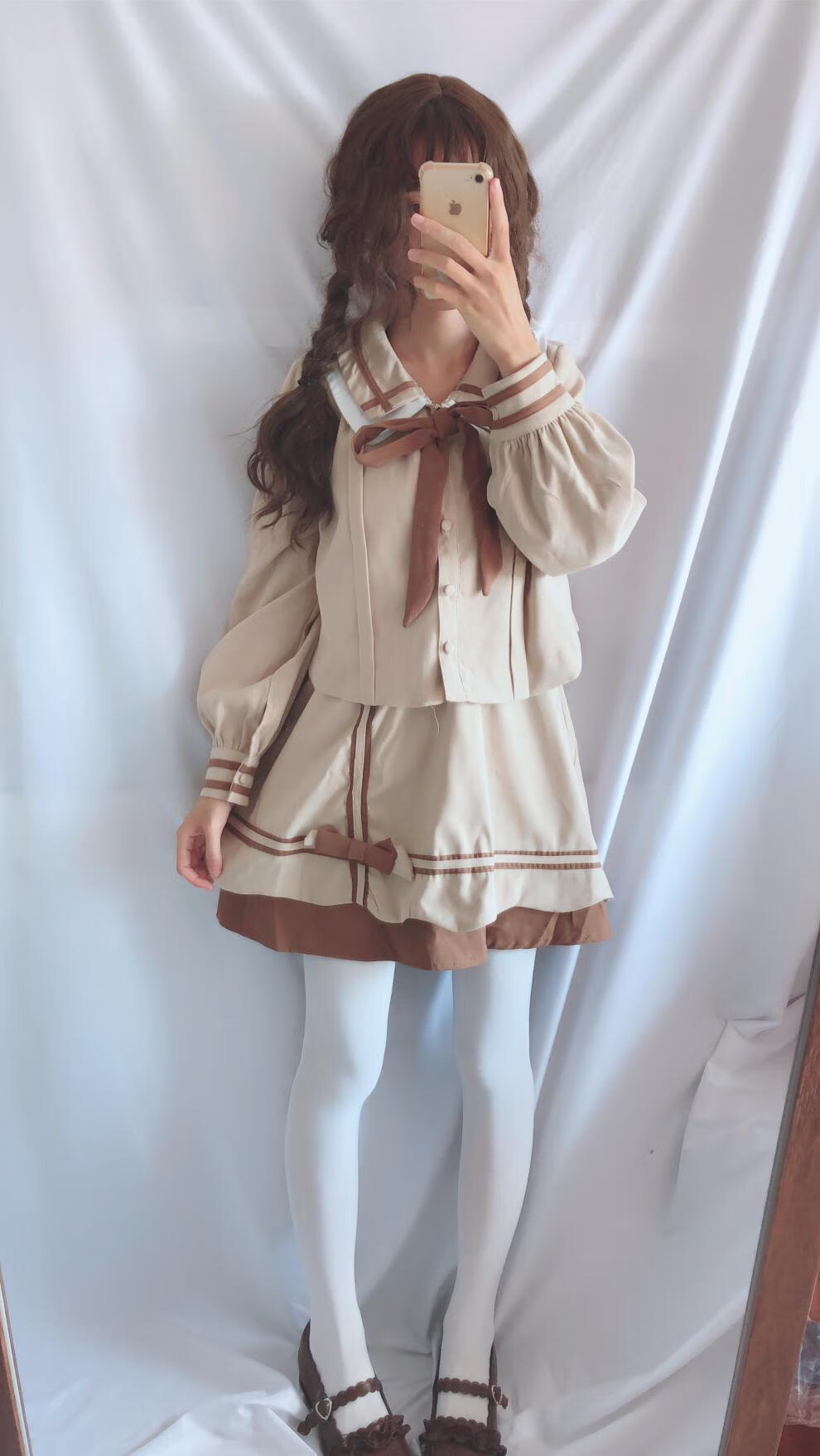 秋冬季日系软妹服甜美可爱lolita学院风学生jk制服套装裙两件套女