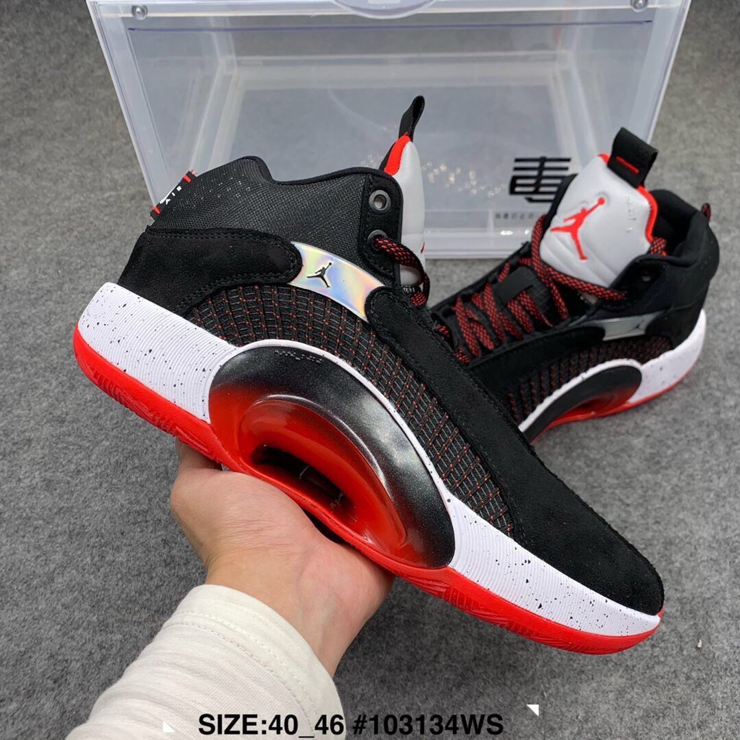 air aj35兵马俑篮球鞋aj35郭艾伦黑白红男子运动鞋dd9322-200 图色1