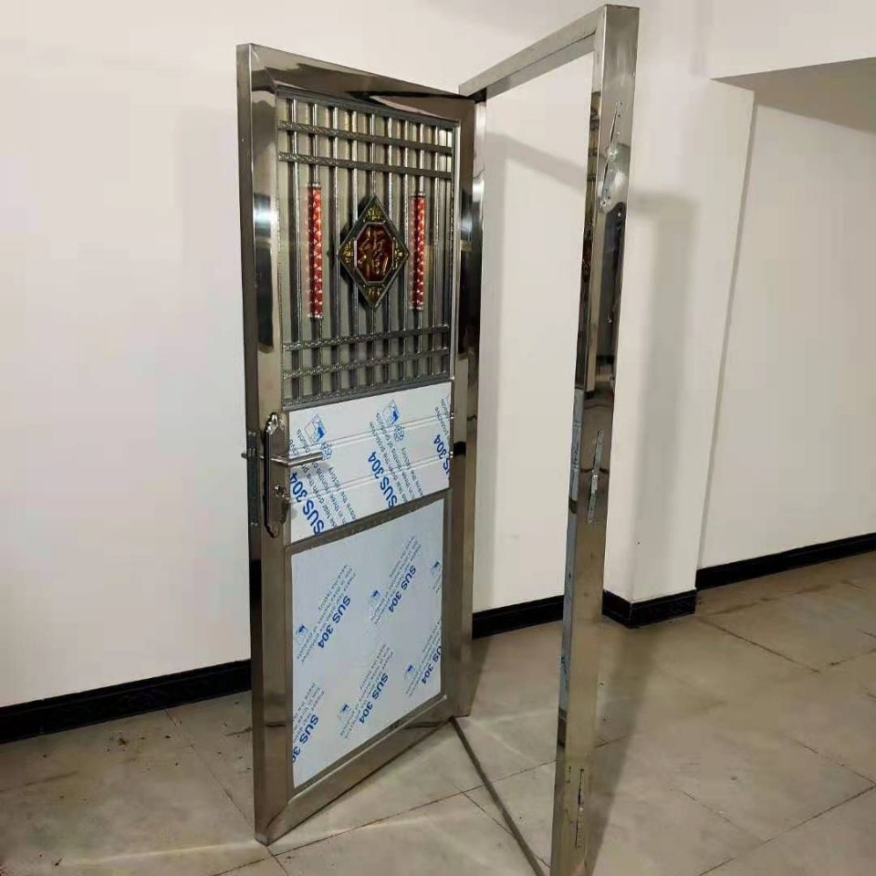 进户门农村不锈钢单门 平框门 出租房门 工程门宿舍门 890*2050内右开