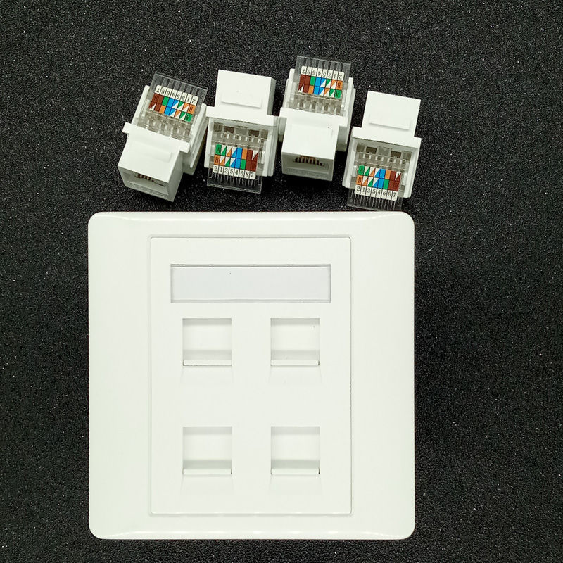 网线插座单口双口免打网线插座面板电脑电视插座网络四位面板86型电话