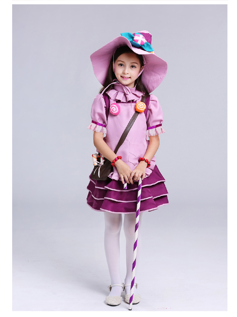 万圣节儿童服装女童cos魔法师女巫服装女cosplay服饰角色扮演装扮 小