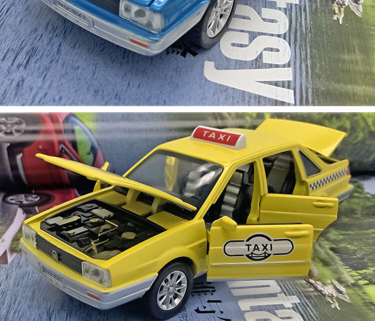 樱途六开门合金桑塔纳玩具车模型合金玩具车声光回力儿童生日礼物男孩