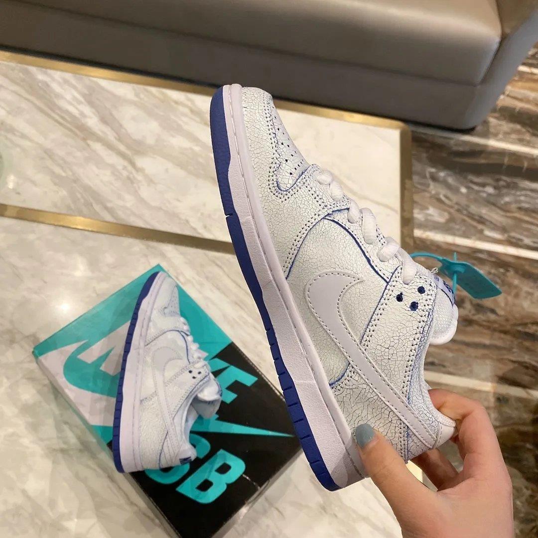 sb dunk青花瓷白蓝爆裂纹扣扣乐板鞋女低帮鞋情侣款运动【10月10 dunk