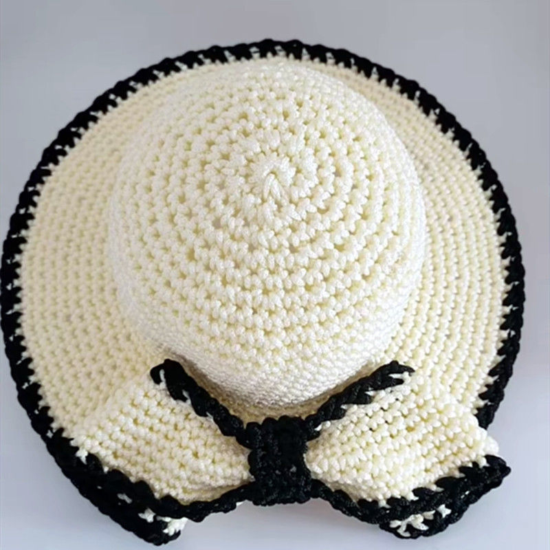 倩绣菲毛线帽子手工编织帽子手工编织春夏秋材料包帽子材料包冰麻空心