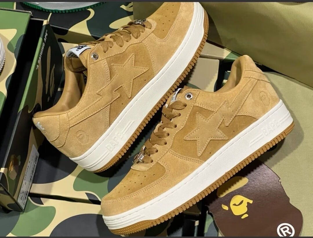 纯原猿人头bape sta 轻奢闪电星星撞色低帮休闲男女运动板鞋 纯原1 36