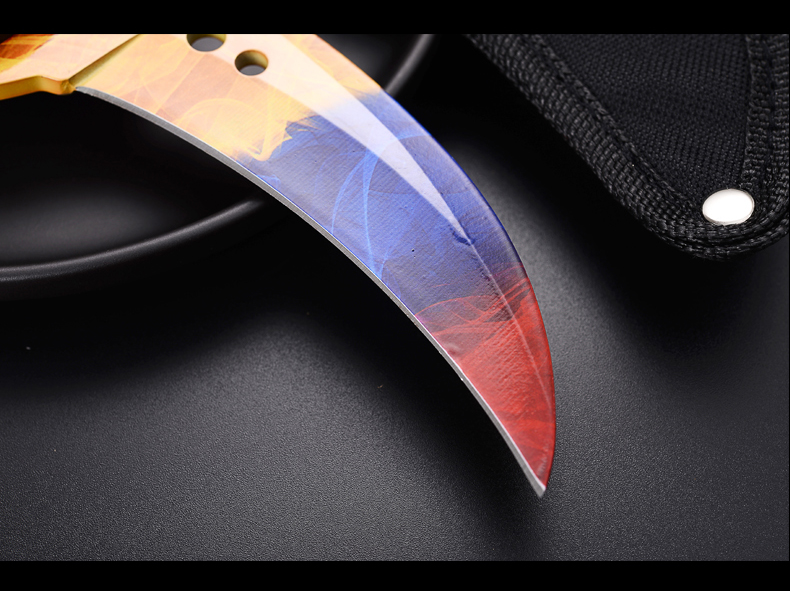 锯齿爪求生野外直刀防身爪刀户外小刀爪子刀随身刀具未开 锯齿爪屠夫