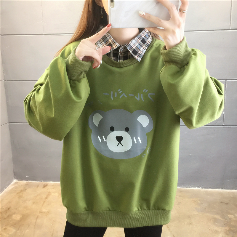 瑷伊女生卫衣女学生宽松可爱学院风高中生初中生秋天衣服韩版薄款秋季