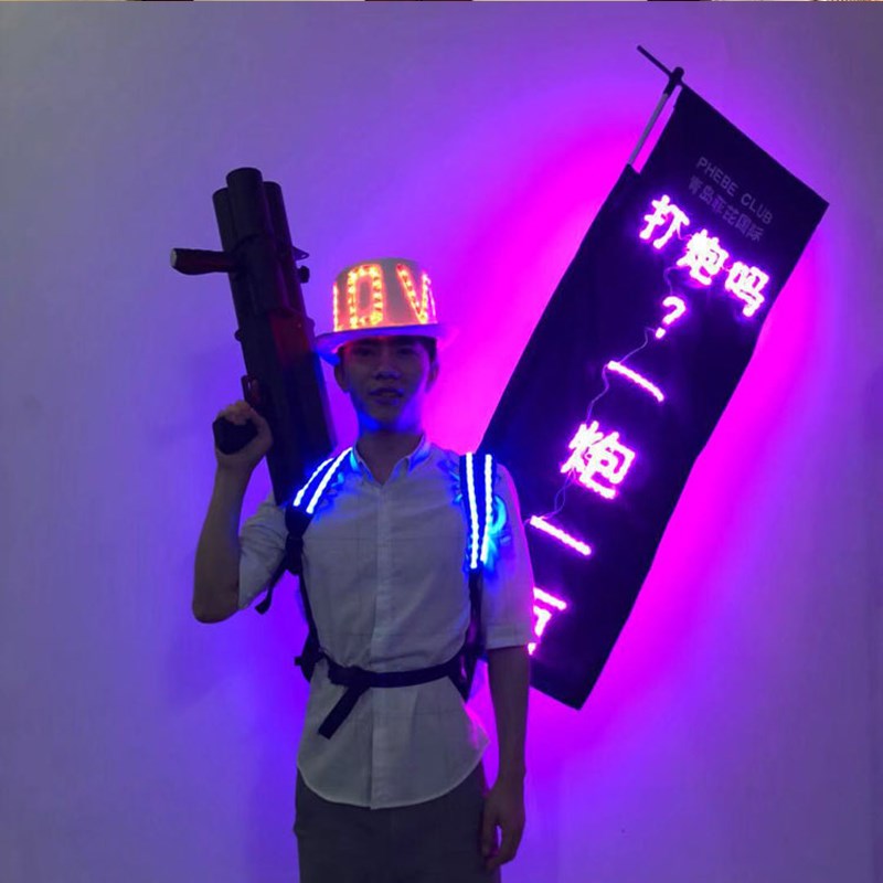 苏墨 天女散花气氛枪酒吧加特林礼炮枪礼炮弹三头六头led电子礼花枪