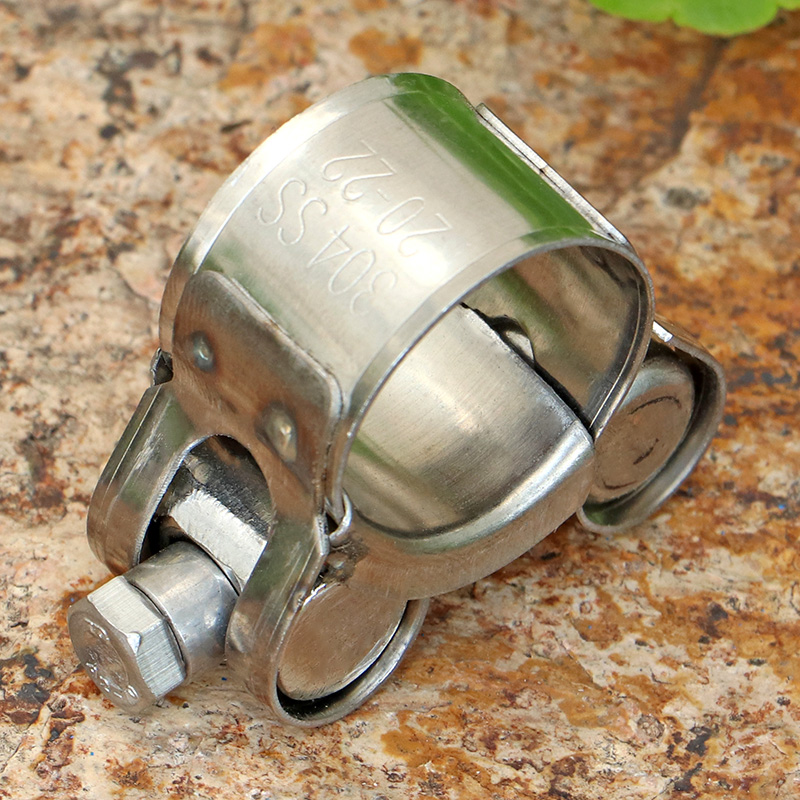 304不锈钢强力卡箍管道夹抱卡扣大力螺丝锁紧管箍管卡喉箍 122-130mm