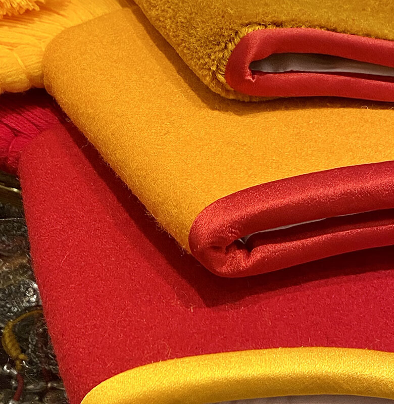 尼泊尔工艺佛教法帽鸡冠帽 喇嘛帽 僧帽 法帽 断法帽 黄色 法帽 纯