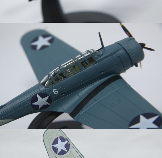 1:72二战sbd无畏式俯冲轰炸机合金模型仿真中途岛海战纪念品【图片