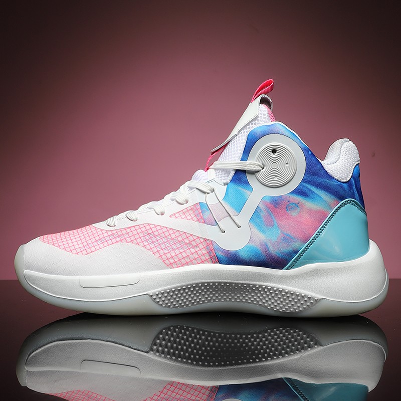 篮球鞋男全城9驭帅14加绒摩擦响声有声青少年运动鞋女haski粉色809536