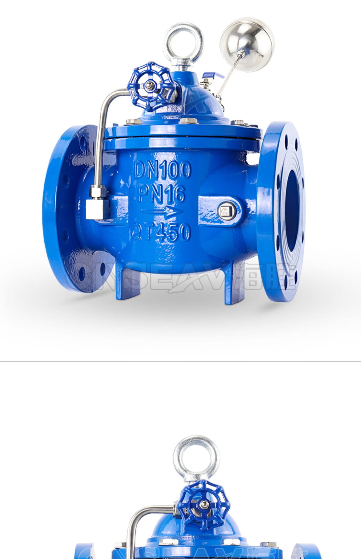 海胜自动100x球墨铸铁遥控浮球阀水位控制器dn506580100125dn250大体