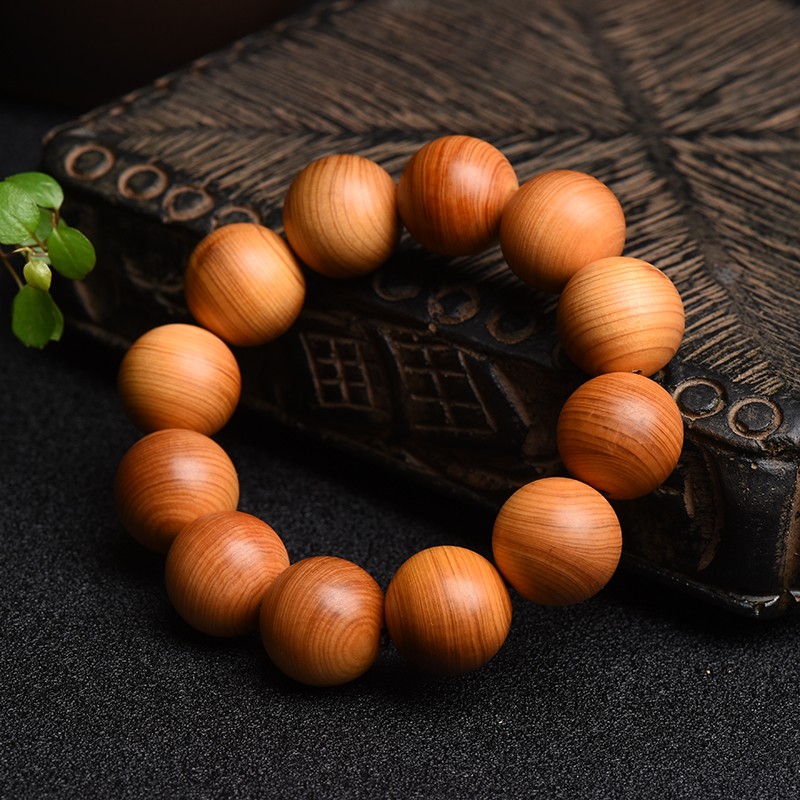 高油崖柏手串20cm男士佛珠崖柏木手链单圈老料柏木清香款式一