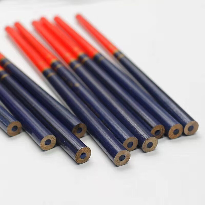 梦瑾山城木工铅笔八角方杆红蓝黑色铅笔粗芯扁芯椭圆工地划线专用铅笔