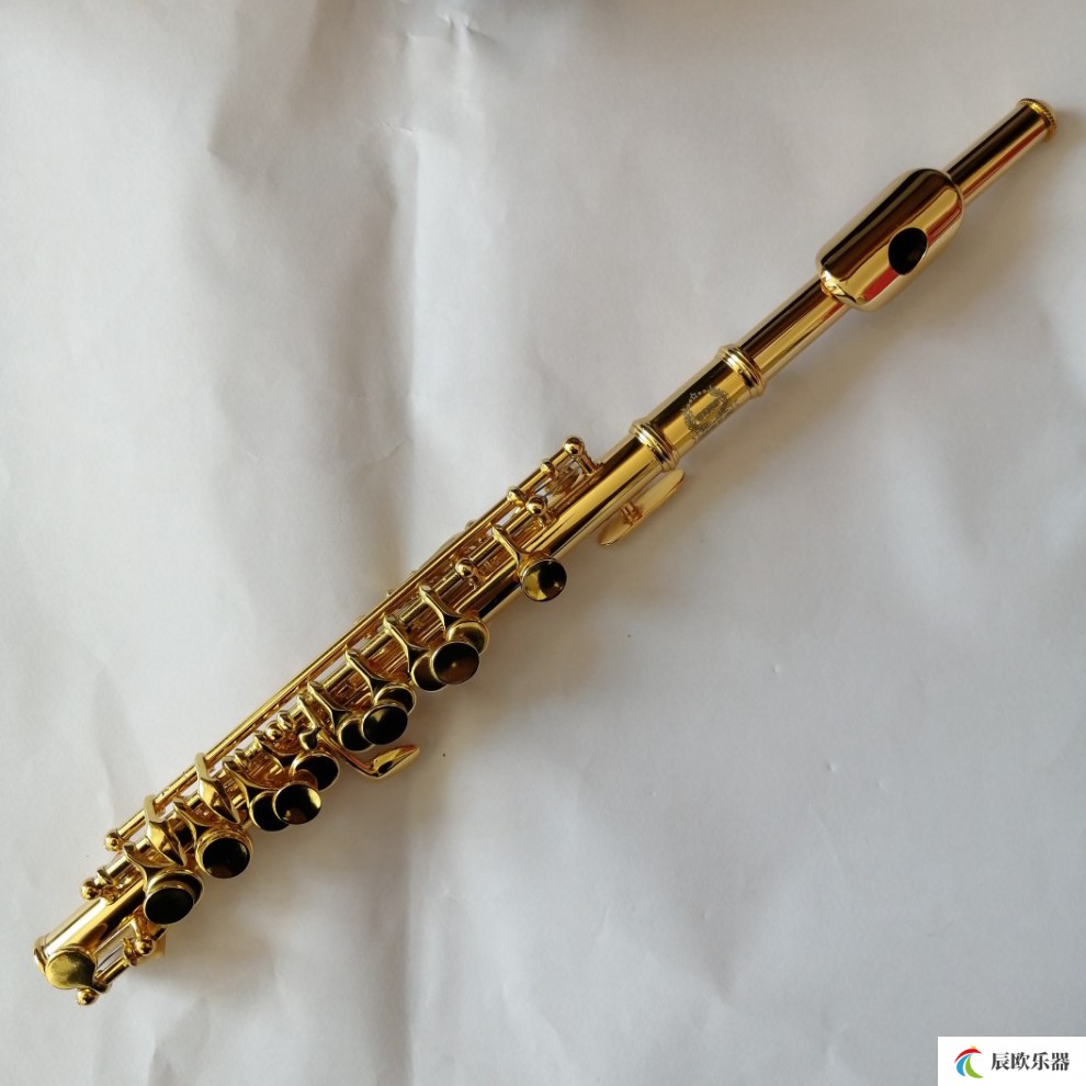 短笛c调西洋乐器 铜管镀金短笛乐器黑身镍键镀 c调彩色笛子出口美国实
