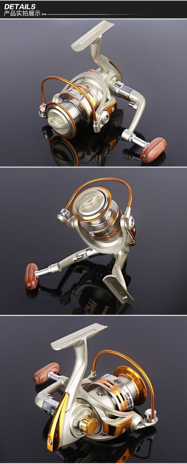 纺车轮鱼线轮鱼轮渔轮全金属线杯海杆轮抛竿轮子5000型配3号线100米