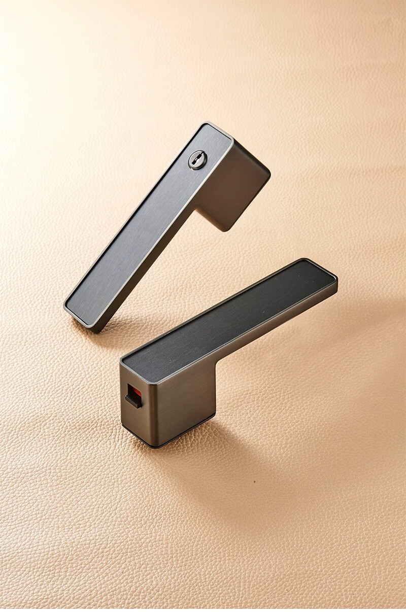 意式极简门锁室内卧室磁吸房门锁生态门锁现代简约木门锁把手 【哑光