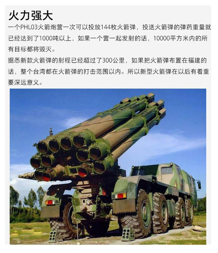 1:30 phl03自行火箭炮300毫米遠火模型多管火箭炮合金成品模型軍事