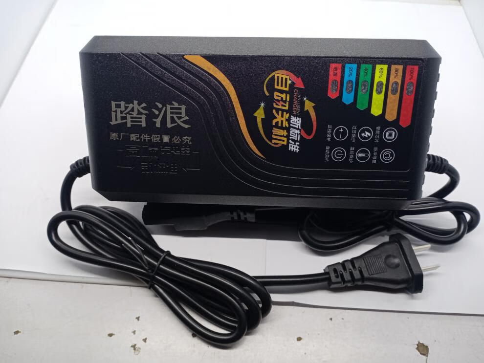 踏浪电动车6灯新款智能充电器48v60v72v标准质保一年 48v32ah品字插口