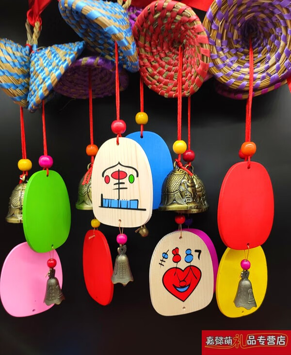 景区旅游工艺品七夕许愿牌祈福木牌丽江东巴风铃一米阳光许愿牌 绸带