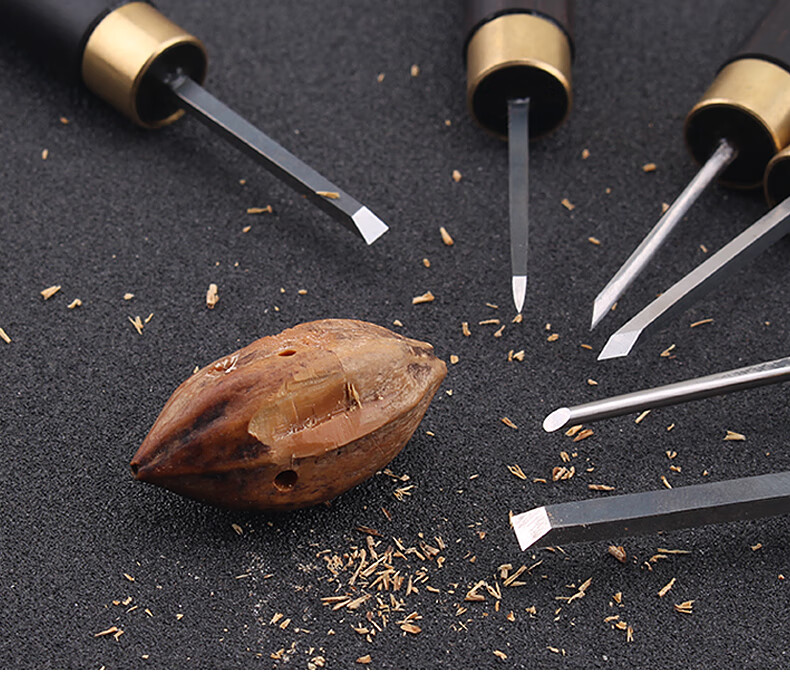 橄榄核雕刻刀套装手工木雕刀蛋雕桃核菩提微雕刻刀核雕工具尖刀06mm