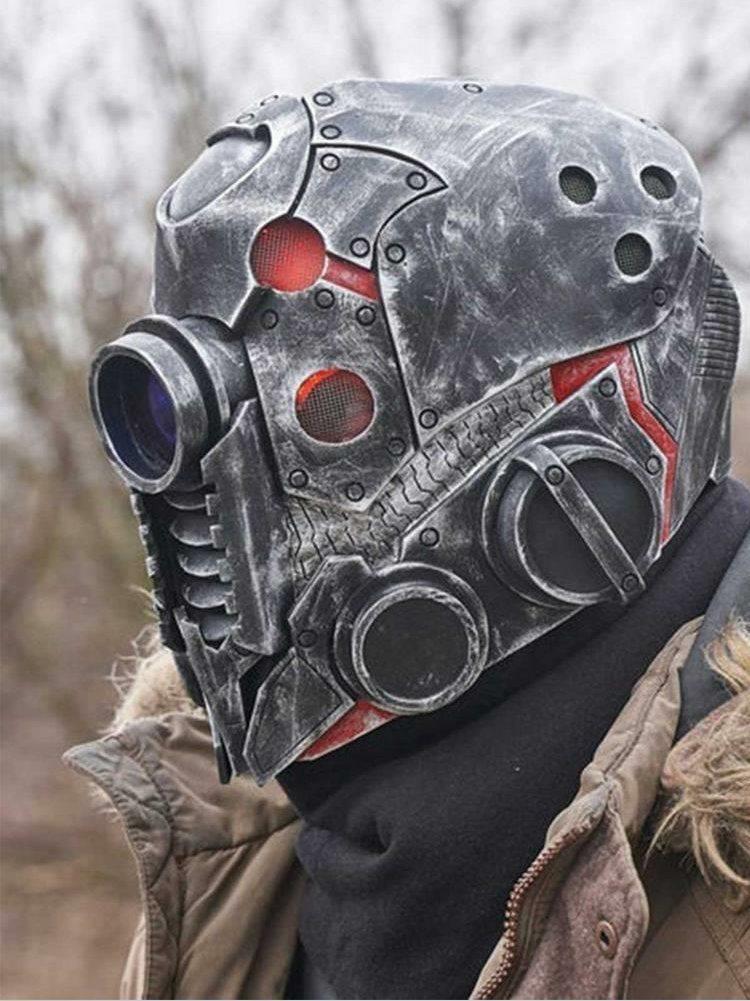 赛博朋克面具机能头盔机器人头盔男赛博朋克面罩星球外星人面具全脸