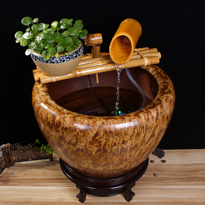 景德镇陶瓷水缸养锦鲤的鱼缸客厅聚财风水缸摆件庭院荷花缸睡莲缸