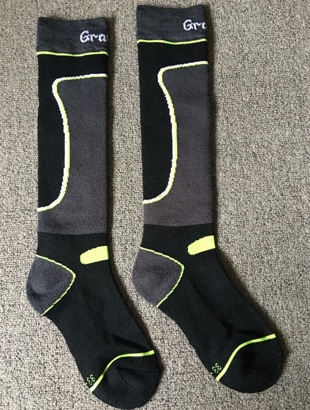 雪袜滑雪欧美户外滑雪袜男女儿童滑雪袜羊毛高筒厚袜雪袜25-36码4双 