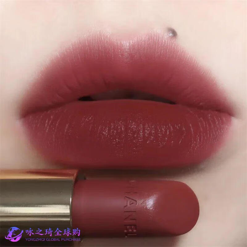 香奈儿chanel炫亮魅力口红唇膏58丝绒哑光复古红显白持妆3.