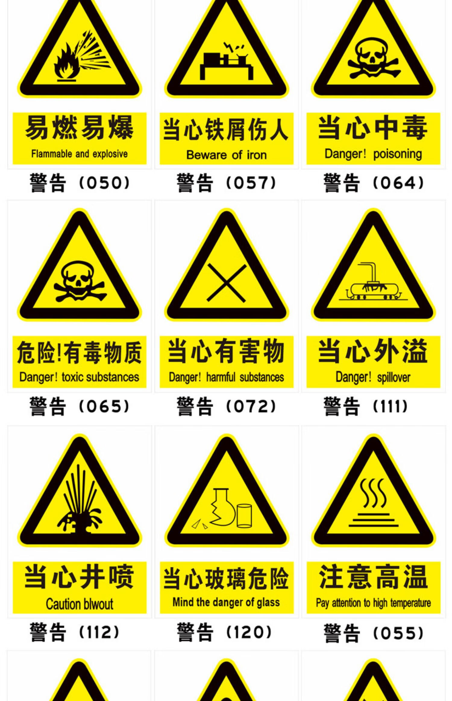 危险的标志牌图片