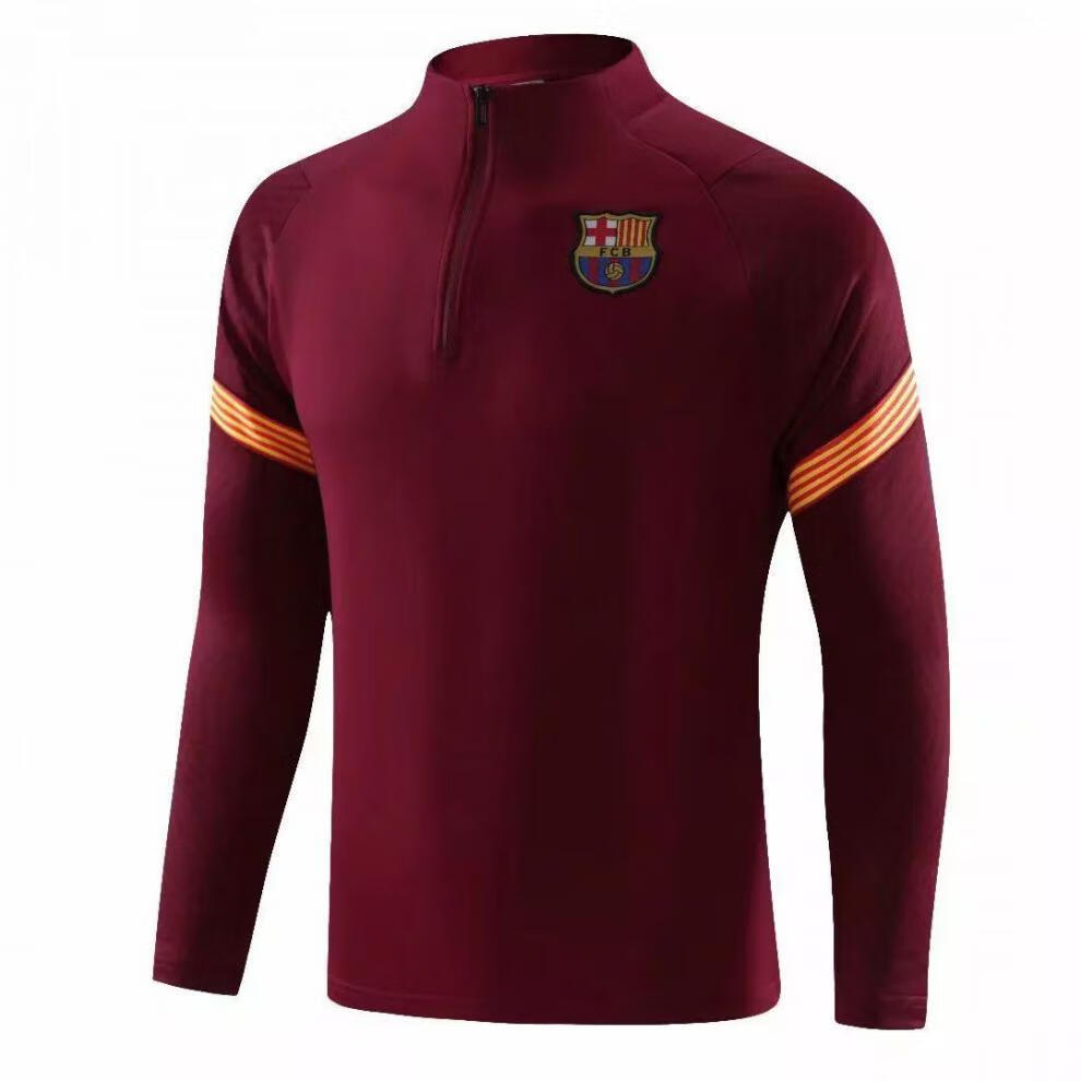 芭酷范 新款巴萨足球训练服秋冬男长袖比赛训练套装欧冠球衣运动t恤