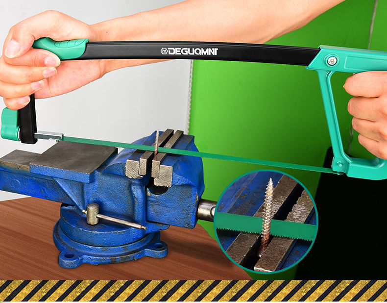 钢锯 手工锯子钢锯架家用木工锯金属多功能手锯万用小钢锯 c款重型铝